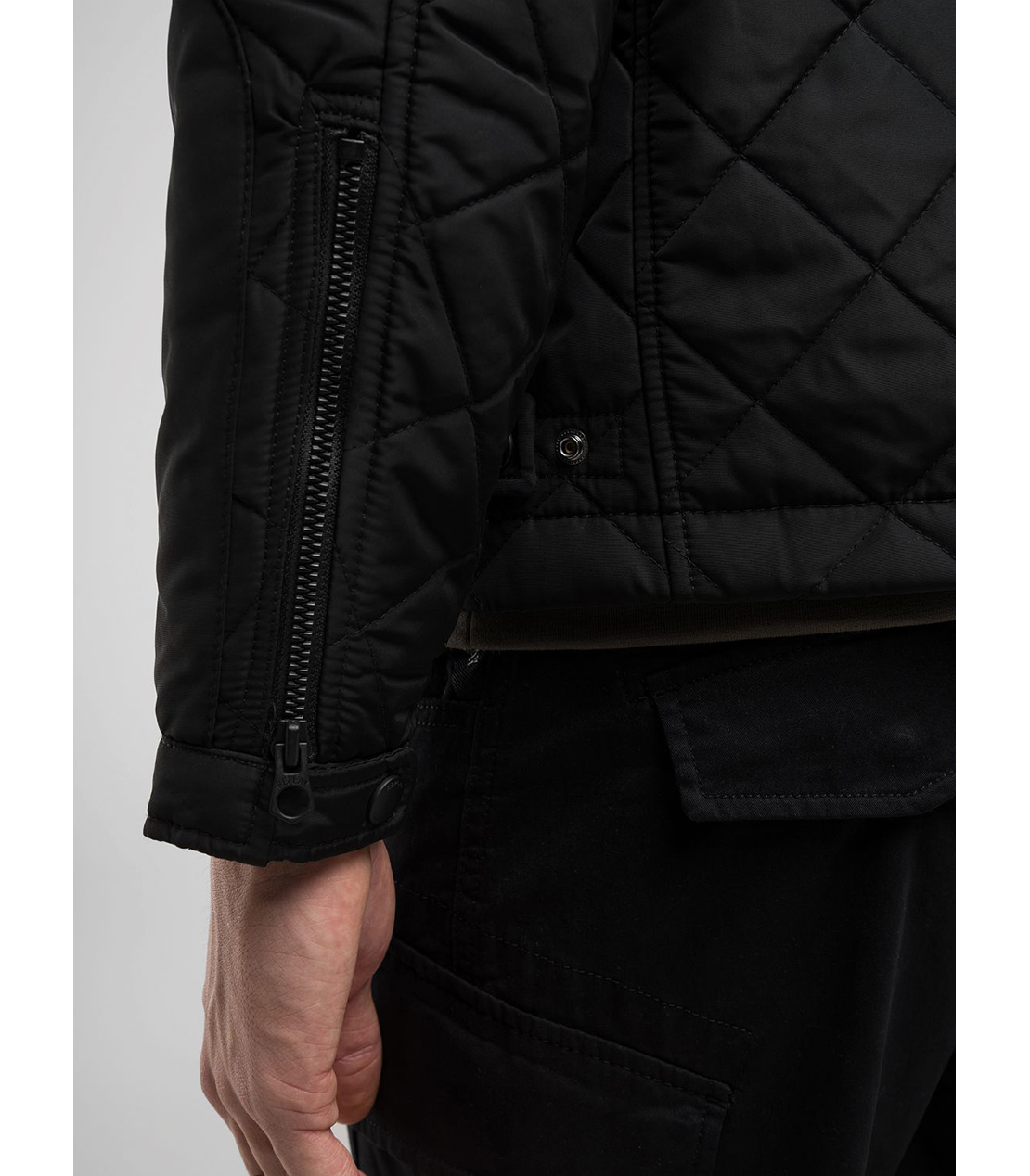 ショートキルティングライダージャケット 詳細画像 ブラック 8